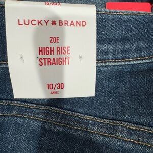Lucky Brand Blue High Rise Straight Jeans